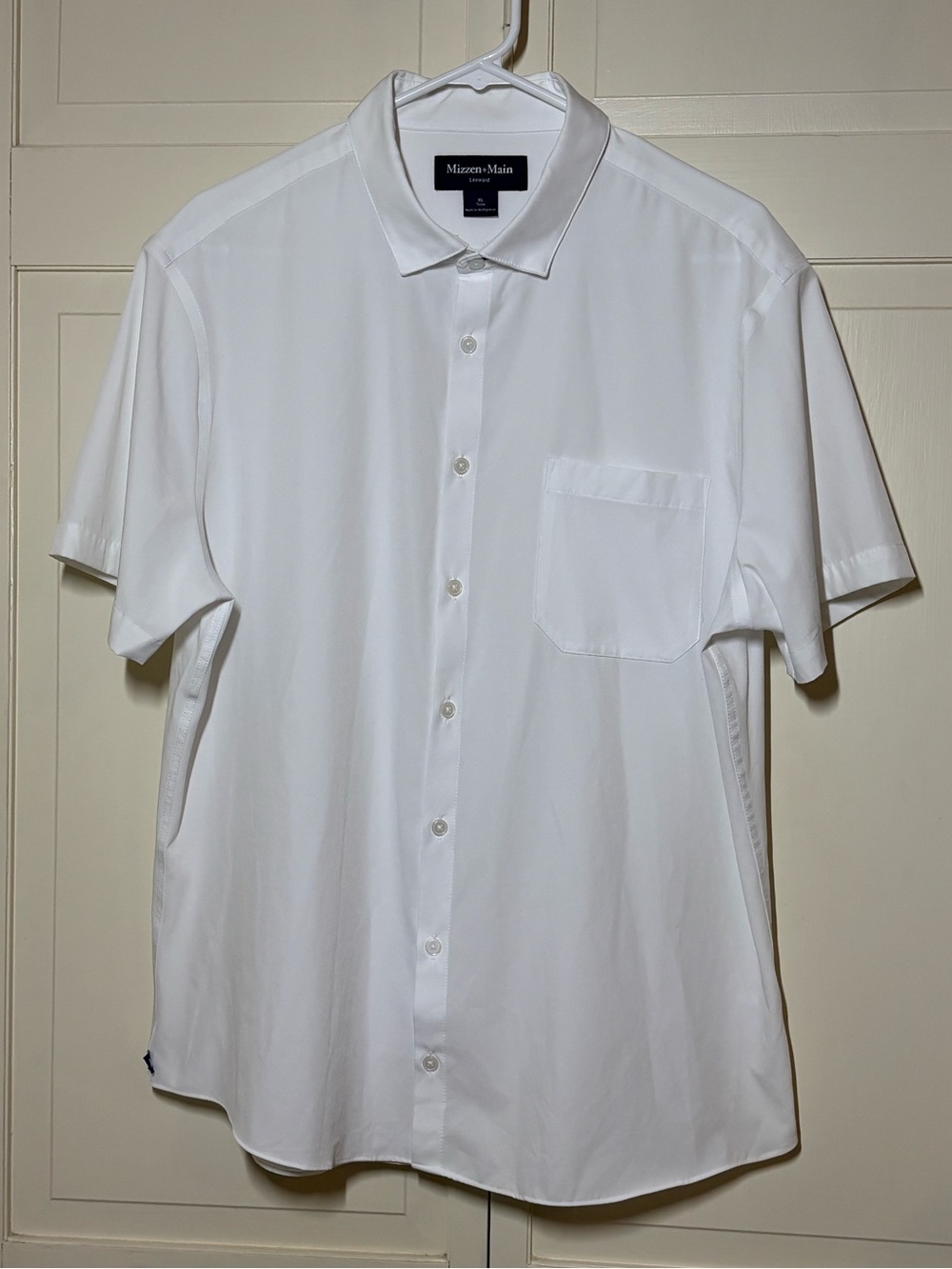 Mizzen+Main Leeward White Short-Sleeve Performance Button-Down